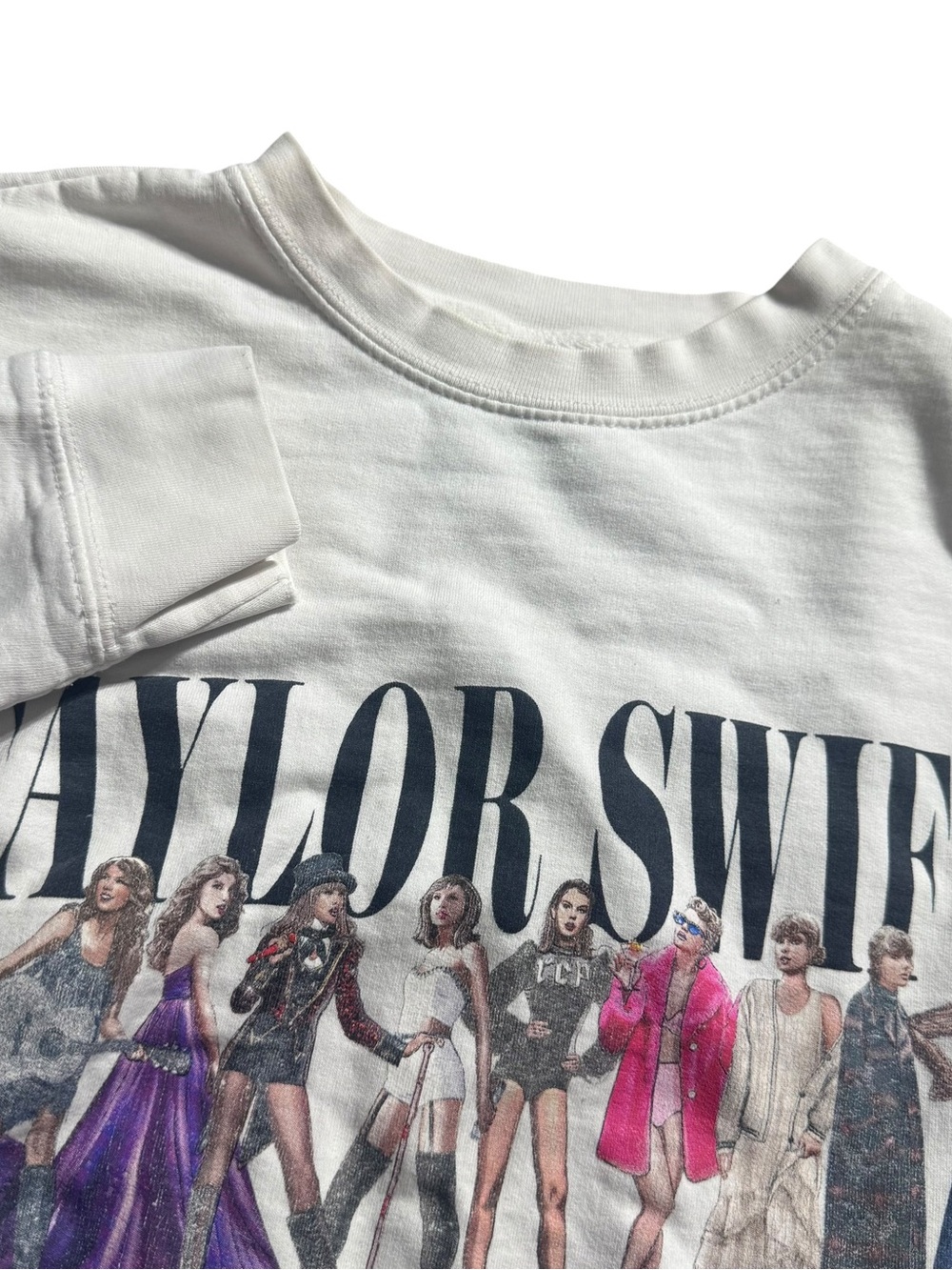 Taylor Swift Eras Tour Midnights Crew Neck Pullover Sweatshirt White Size XS